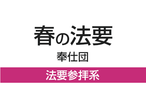 春の法要奉仕団法要参拝系